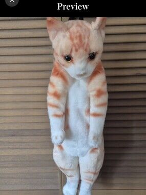 NWT★ Real? Orange Tabby Plush Backpack